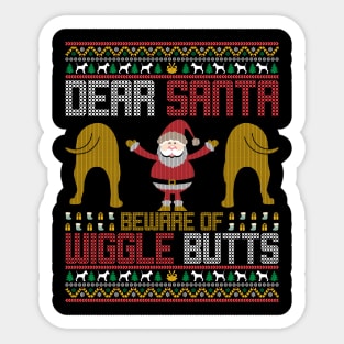 Ugly Christmas sweater design Sticker